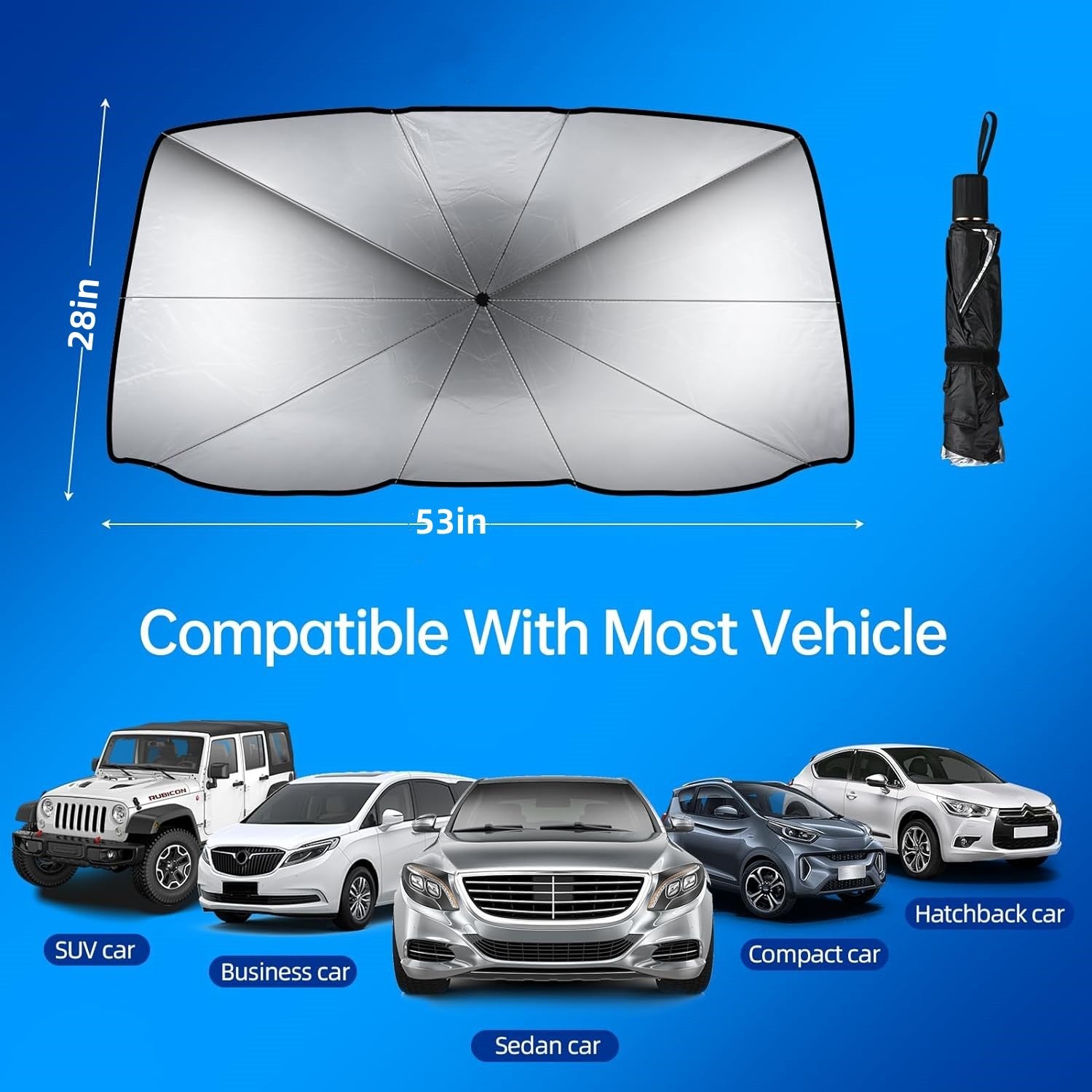 Foldable Reflector Windshields Umbrella Car Windshield Sun Shade UV Rays And Heat Sun Visor Protector