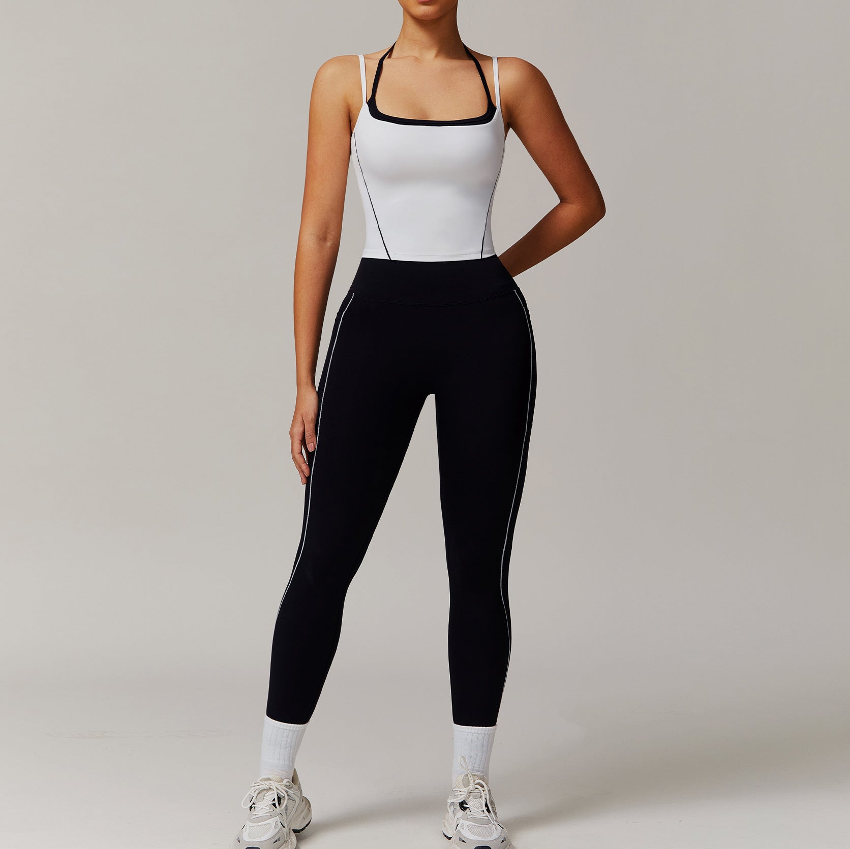 Elastic Fake Two-piece High-grade Women's Sports Running Fitness Clothes