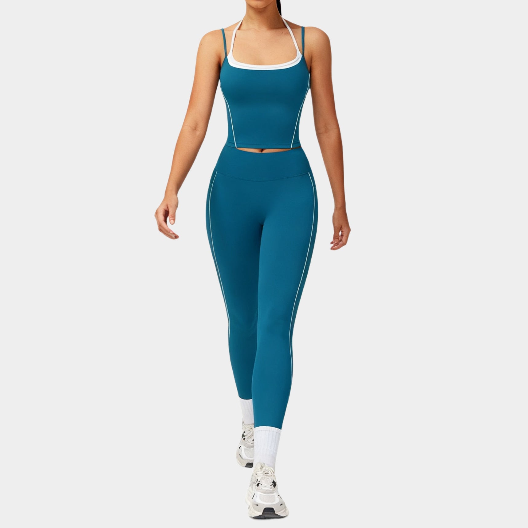 Elastic Fake Two-piece High-grade Women's Sports Running Fitness Clothes