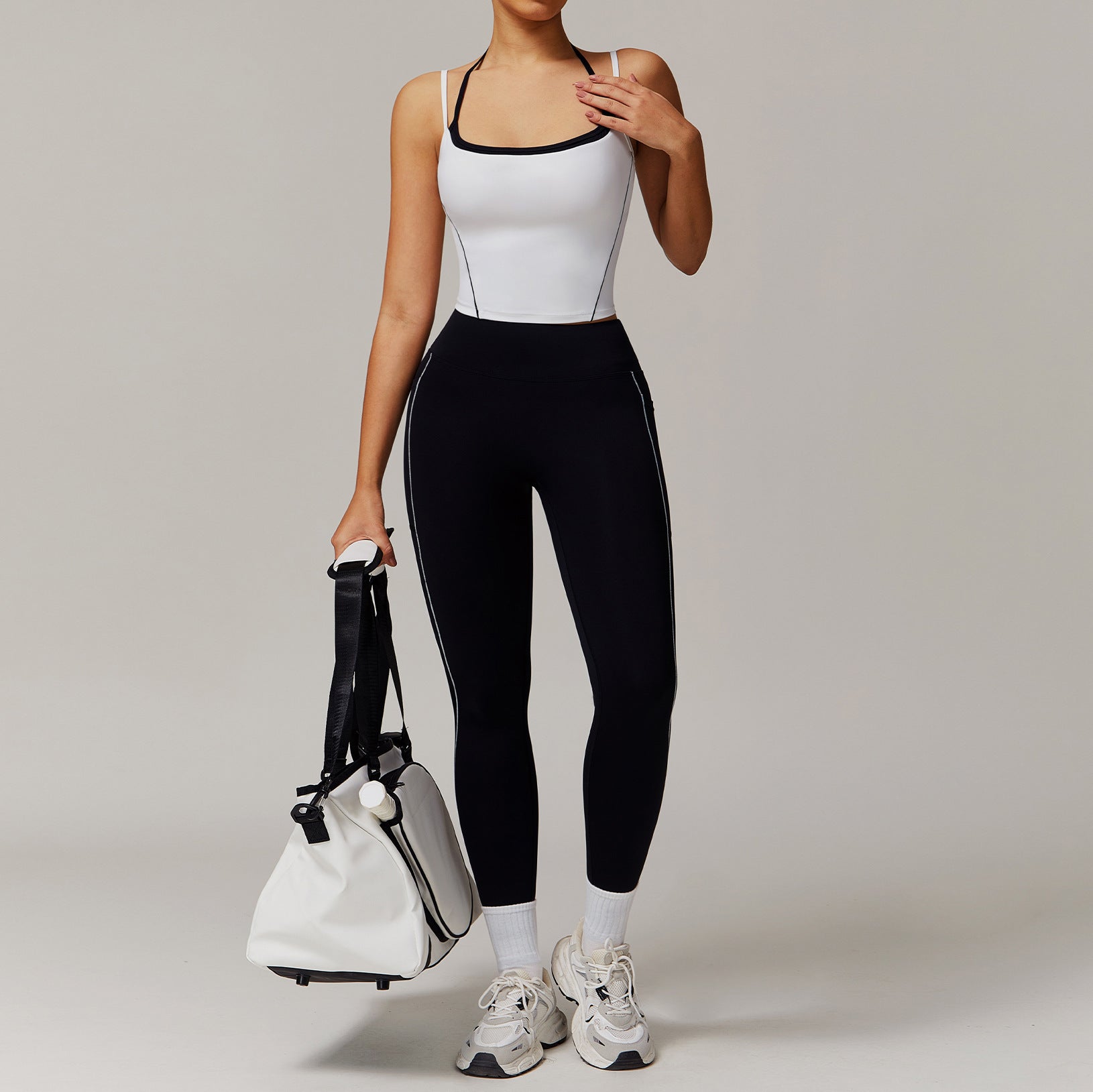 Elastic Fake Two-piece High-grade Women's Sports Running Fitness Clothes