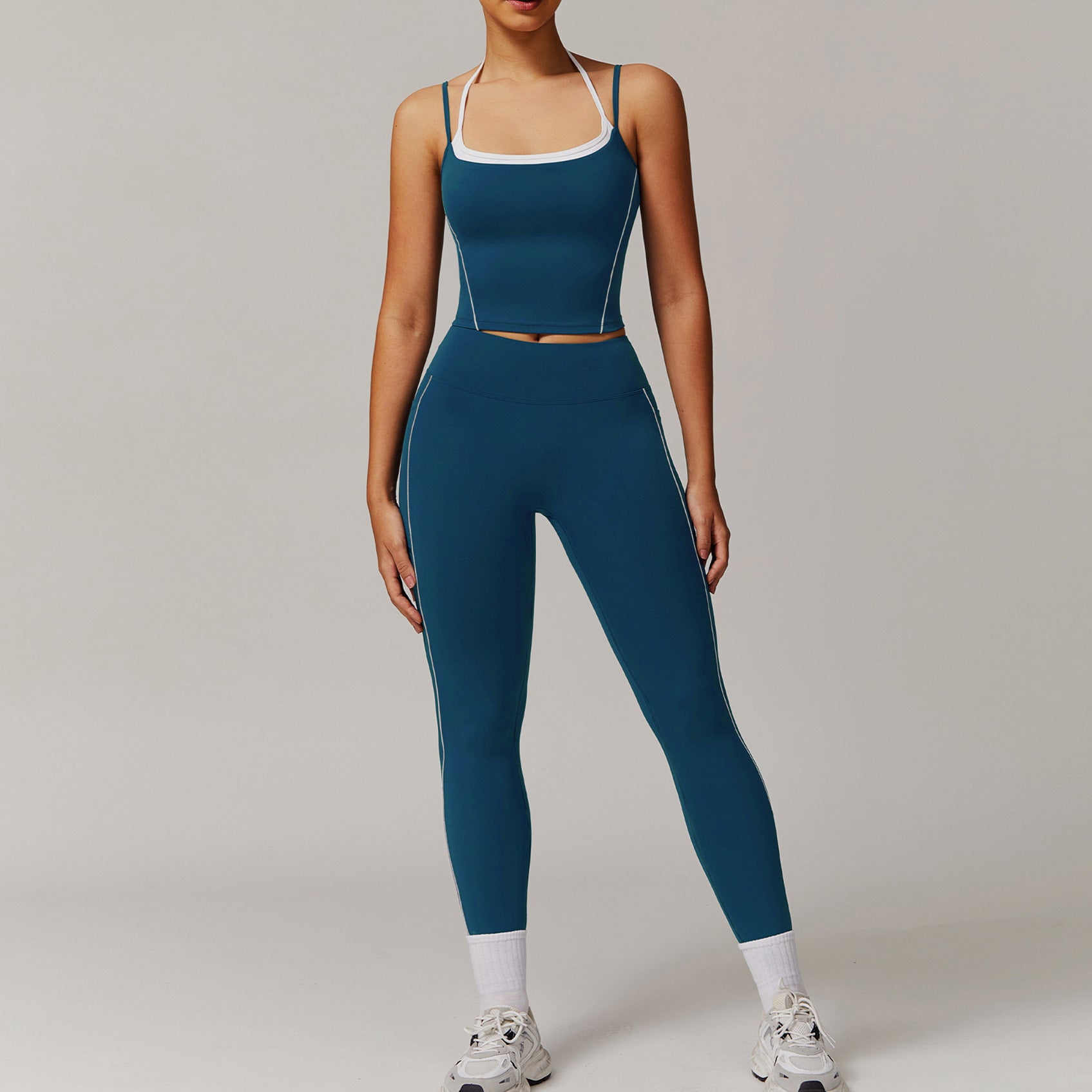 Elastic Fake Two-piece High-grade Women's Sports Running Fitness Clothes
